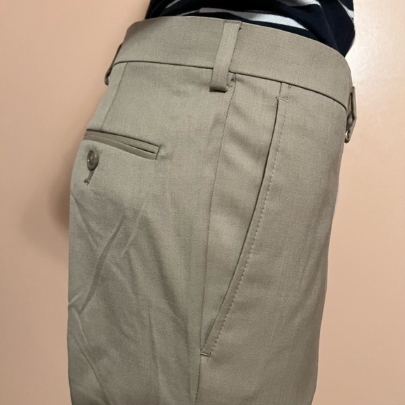 NWOT Michael Kors Wool Blend Rare Side Button Straight Leg Dress Pants - Picture 5 of 11